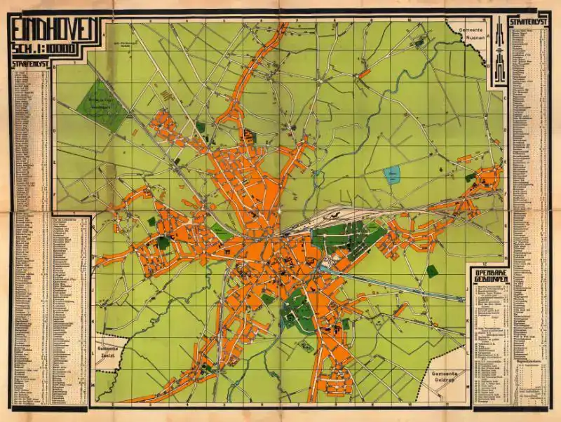 STADSPLATTEGROND EINDHOVEN 1925