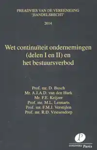 WET CONTINUITEIT ONDERNEMINGEN EN HET BESTUURSVERBOD