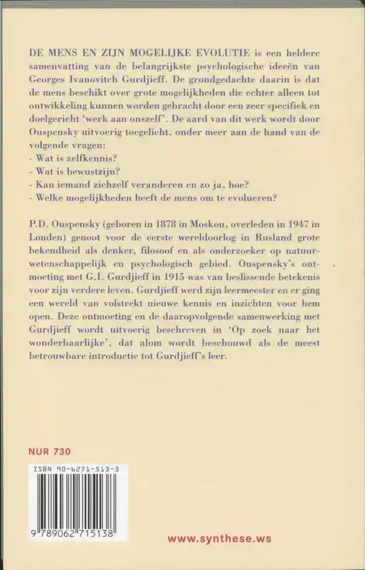 DE MENS EN ZIJN MOGELIJKE EVOLUTIE