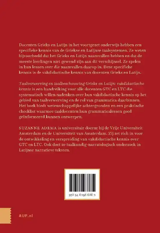 TAALVERWERVING EN TAALBESCHOUWING GRIEKS EN LATIJN