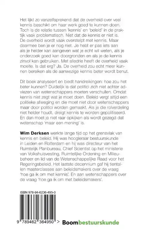 KENNIS ALS ANKER VOOR BELEID