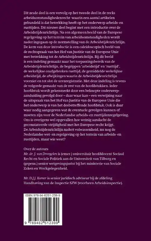 ARBEIDSTIJDENRICHTLIJN NADERT VOLWASSENHEID