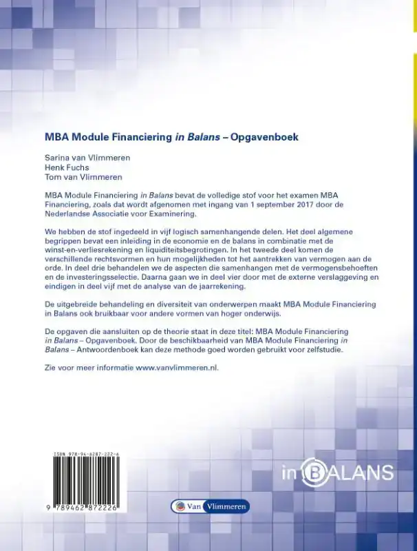 MBA MODULE FINANCIERING IN BALANS