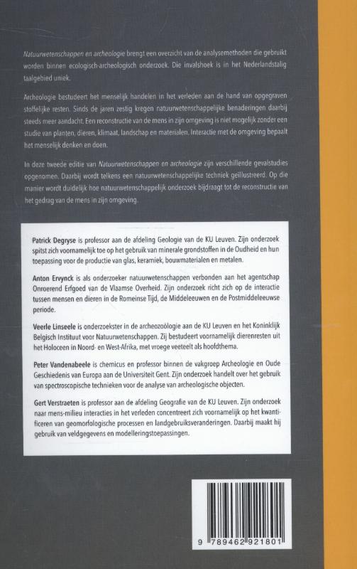 NATUURWETENSCHAPPEN EN ARCHEOLOGIE