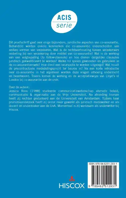 ENKELE BIJZONDERE JURIDISCHE KENMERKEN VAN CO-ASSURANTIE