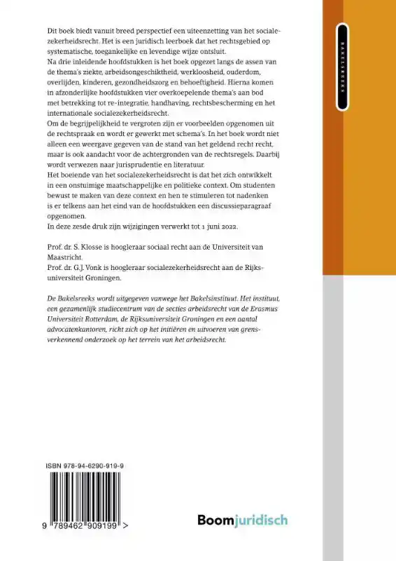HOOFDZAKEN SOCIALEZEKERHEIDSRECHT