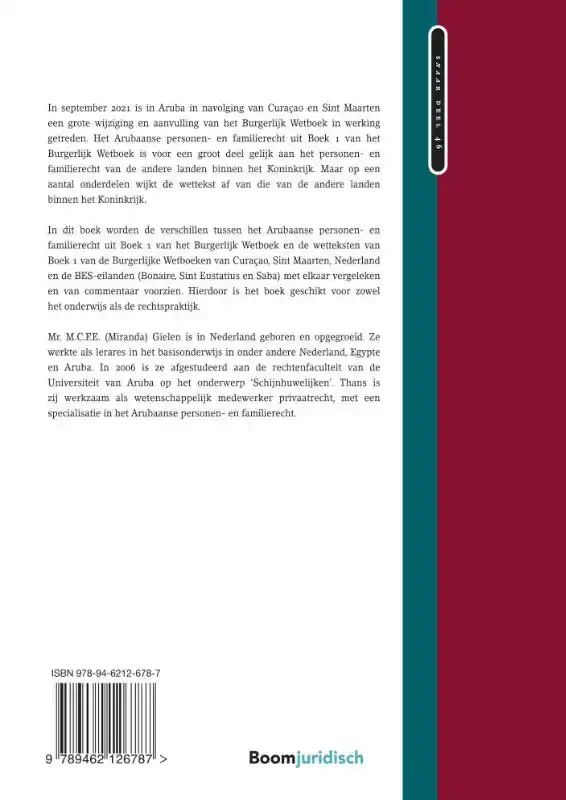 HET ARUBAANS BURGERLIJK WETBOEK 2021 BOEK 1: PERSONEN- EN FA