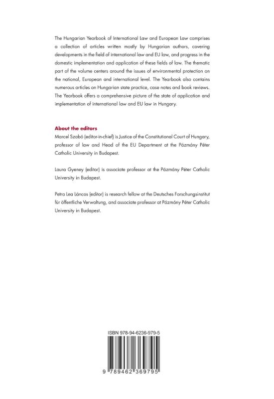 HUNGARIAN YEARBOOK OF INTERNATIONAL LAW 2019