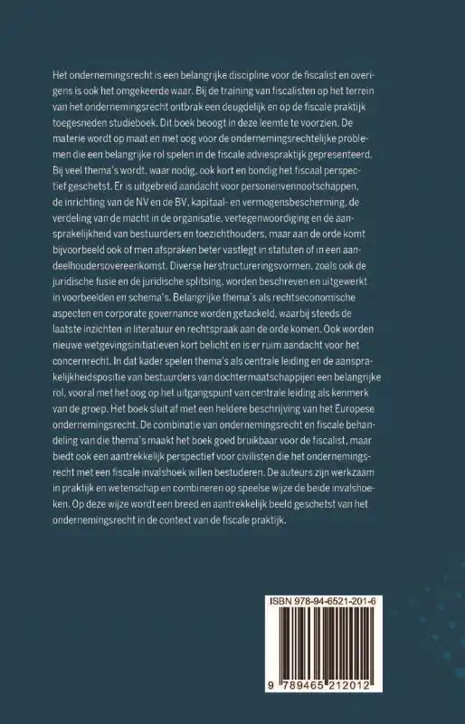 ONDERNEMINGSRECHT VOOR FISCALISTEN