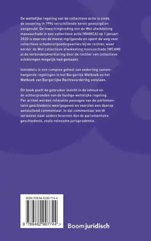 WETGEVING COLLECTIEVE ACTIE