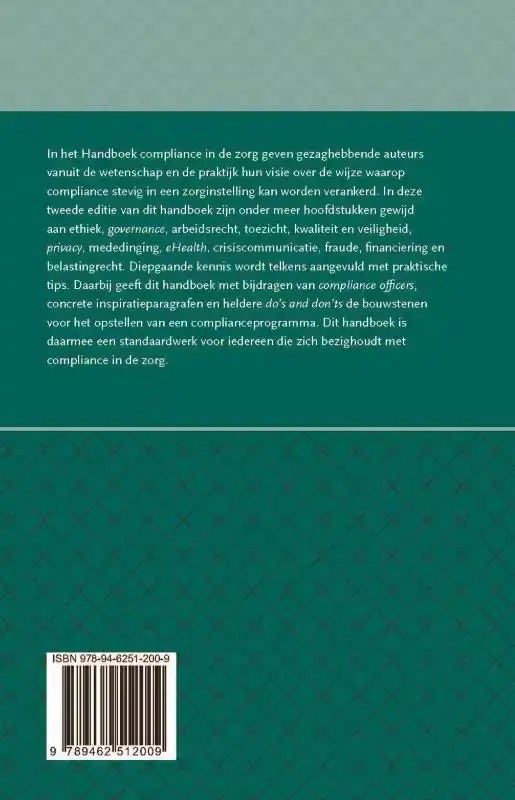HANDBOEK COMPLIANCE IN DE ZORG