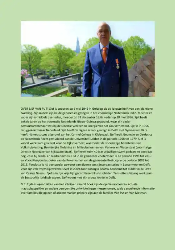 MR.DRS. JOZEF HUBERT VAN PUT - LEVENSVERHAAL