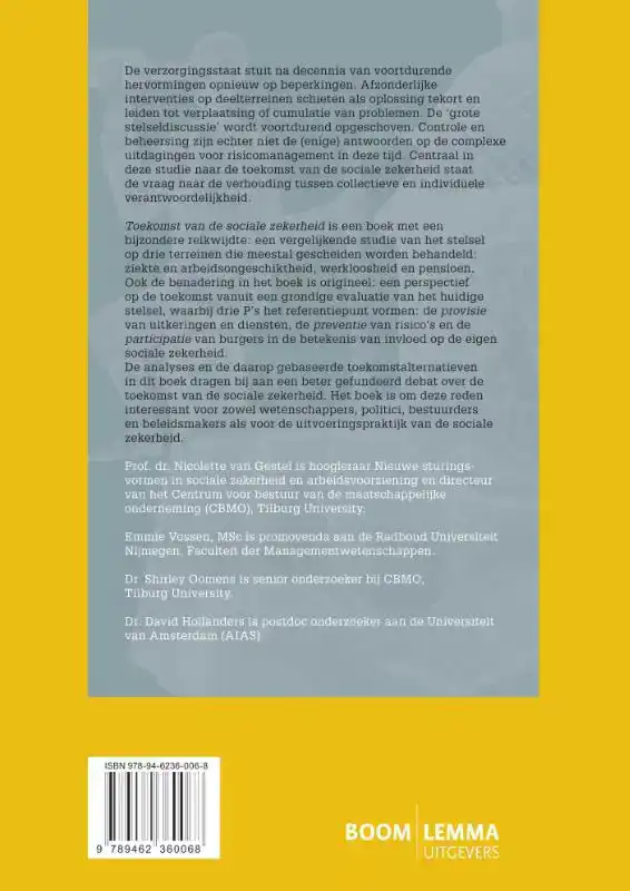 TOEKOMST VAN DE SOCIALE ZEKERHEID