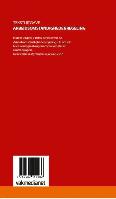 TEKSTUITGAVE ARBEIDSOMSTANDIGHEDENREGELING