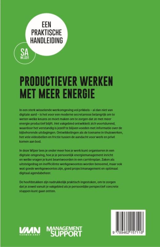 PRODUCTIEVER WERKEN MET MEER ENERGIE