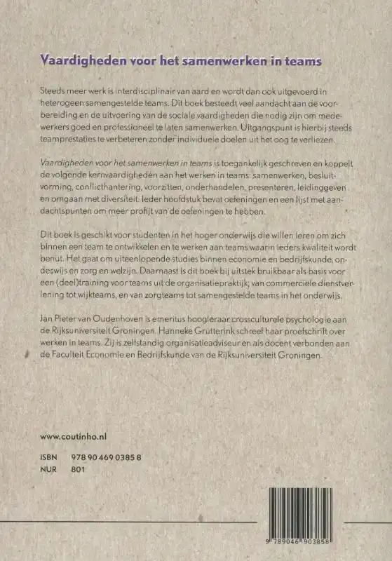 VAARDIGHEDEN VOOR HET SAMENWERKEN IN TEAMS