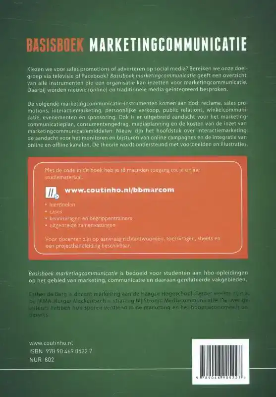 BASISBOEK MARKETINGCOMMUNICATIE