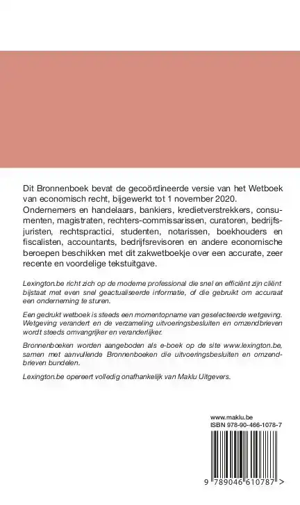 WETBOEK VAN ECONOMISCH RECHT (BRONNENBOEK)