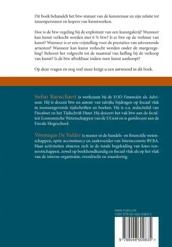 DE KUNSTENAAR, KUNSTHANDELAARS EN -GALERIJEN