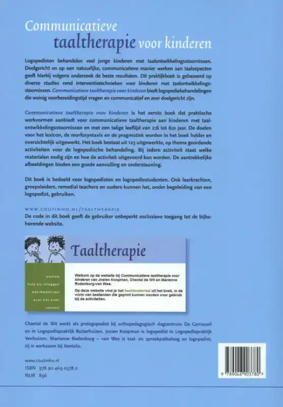 COMMUNICATIEVE TAALTHERAPIE VOOR KINDEREN