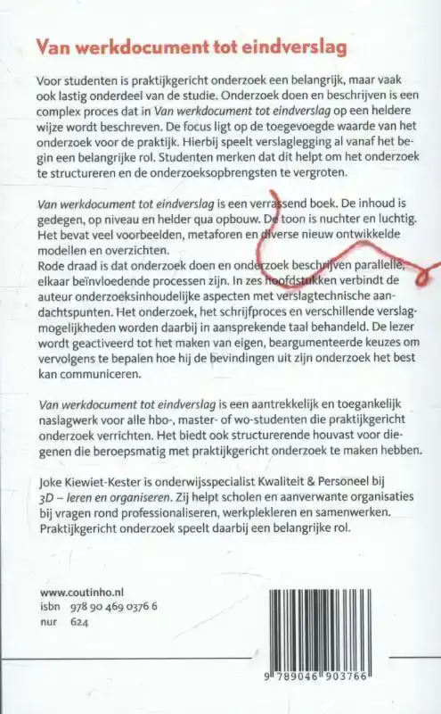 VAN WERKDOCUMENT TOT EINDVERSLAG