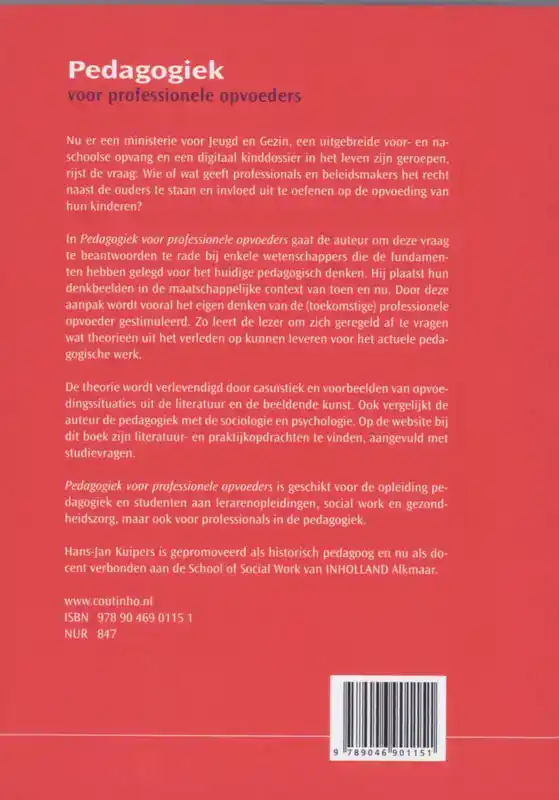 PEDAGOGIEK VOOR PROFESSIONELE OPVOEDERS