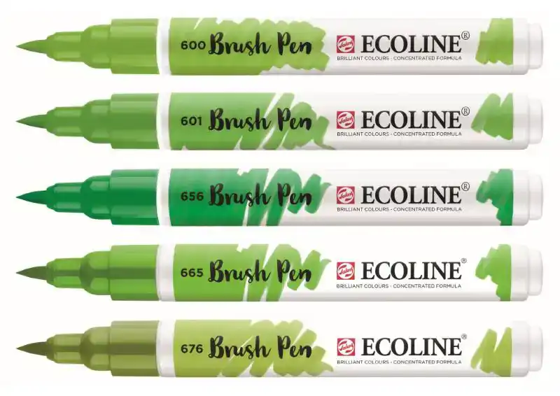 BRUSHPEN TALENS ECOLINE SET 5 STUKS