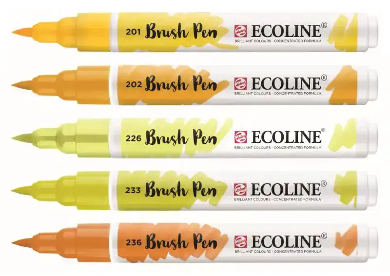 BRUSHPEN TALENS ECOLINE SET 5 STUKS