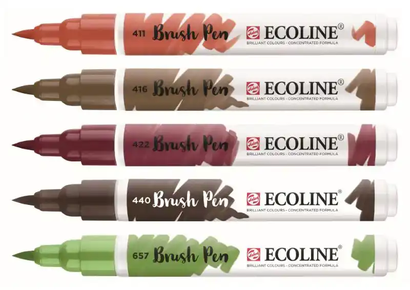 BRUSHPEN TALENS ECOLINE SET 5 STUKS