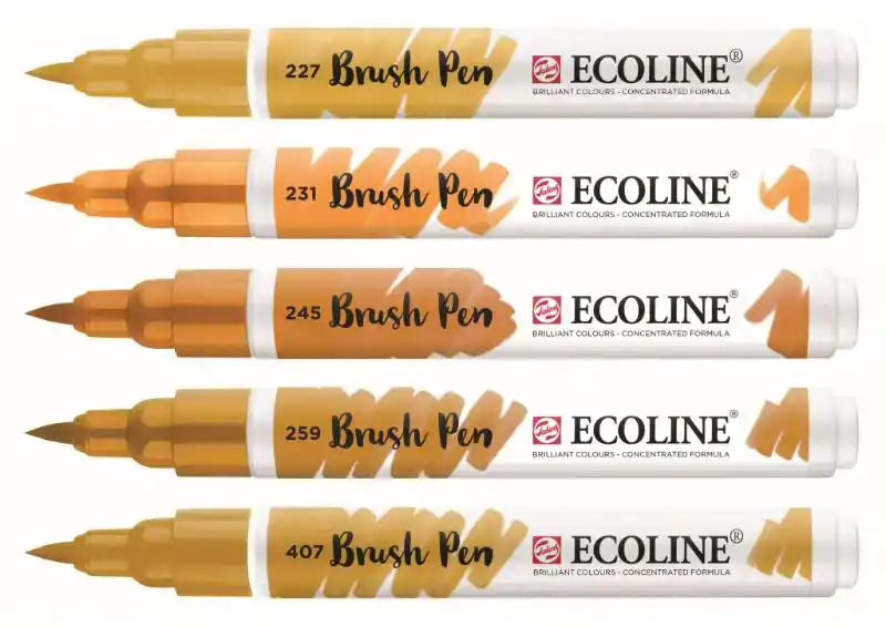 BRUSHPEN TALENS ECOLINE SET 5 STUKS