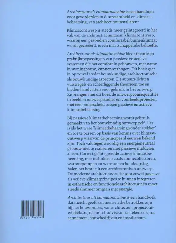 ARCHITECTUUR ALS KLIMAATMACHINE