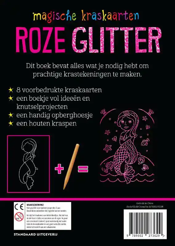 MAGISCHE KRASKAARTEN: ROZE GLITTER