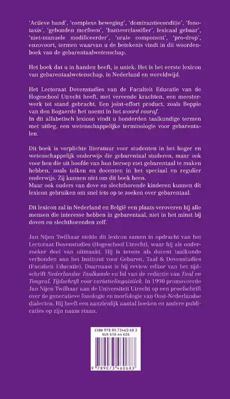 LEXICON VAN DE GEBARENTAALWETENSCHAP