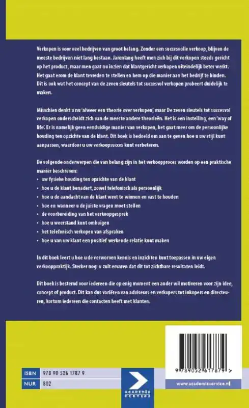 DE ZEVEN SLEUTELS TOT SUCCESVOL VERKOPEN