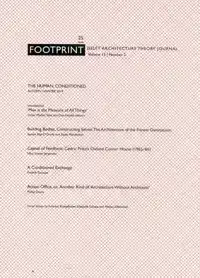 FOOTPRINT 25. THE HUMAN, CONDITIONED