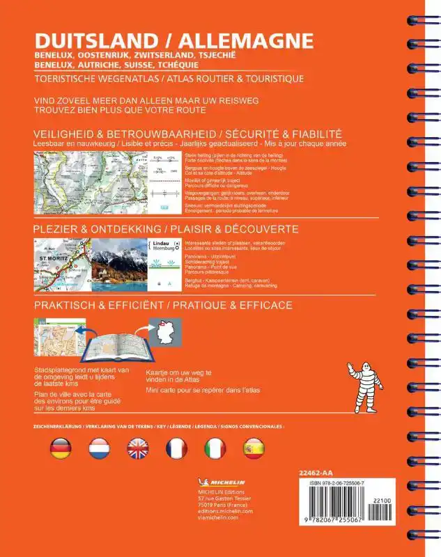 MICHELIN WEGENATLAS DUITSLAND, BENELUX, OOSTENRIJK, ZWITSERL