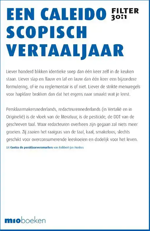 EEN CALEIDOSCOPISCH VERTAALJAAR