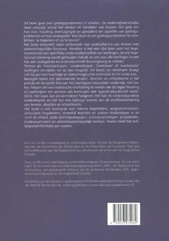 GEDRAGSPROBLEMEN IN SCHOLEN