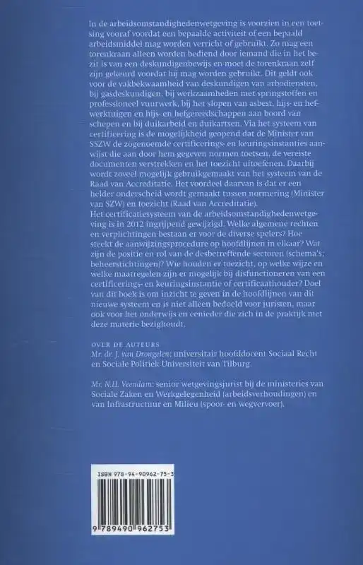 CERTIFICERING OP HET TERREIN VAN DE ARBEIDSOMSTANDIGHEDEN