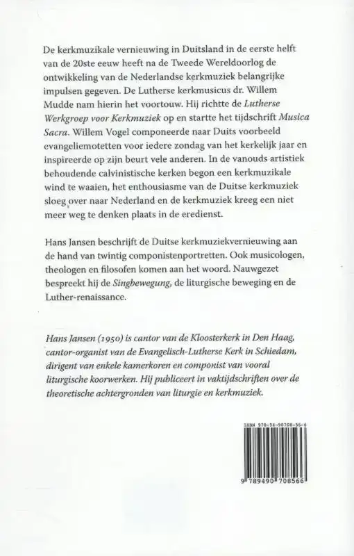 DE KERKMUZIEK IN DUITSLAND IN HET BEGIN VAN DE 20STE EEUW