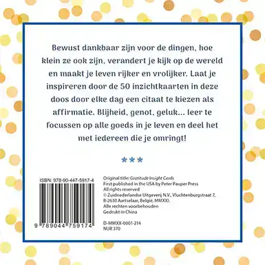 DANKBAAR ZIJN - INZICHTKAARTEN
