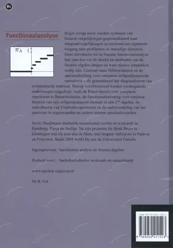 FUNCTIONAALANALYSE