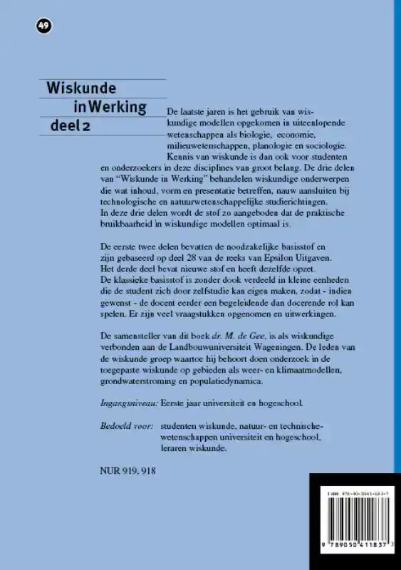WISKUNDE IN WERKING