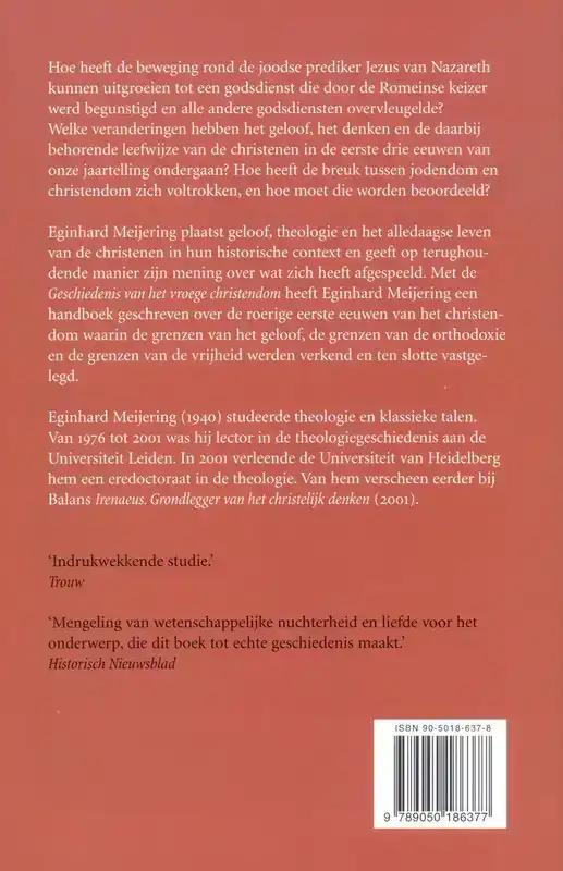 GESCHIEDENIS VAN HET VROEGE CHRISTENDOM