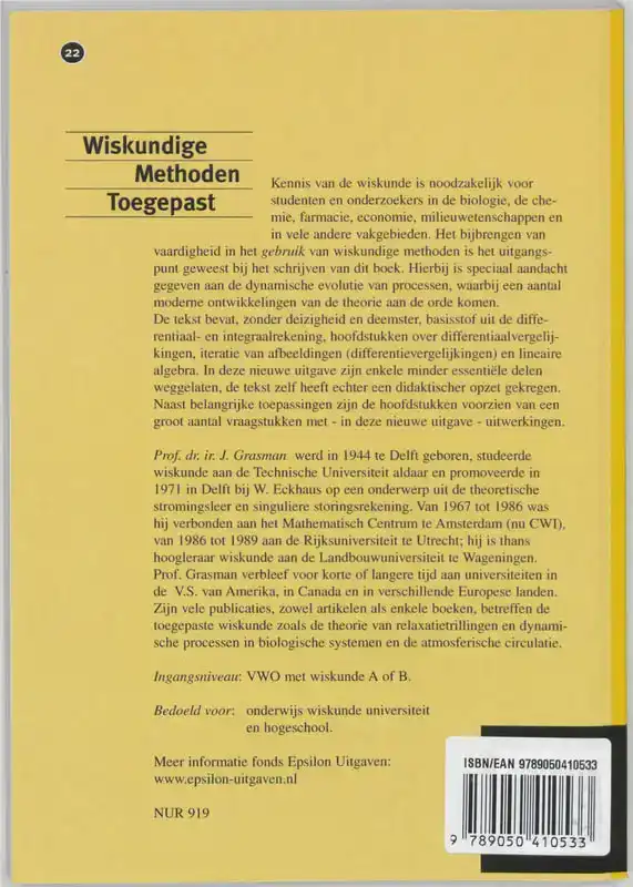 WISKUNDIGE METHODEN TOEGEPAST