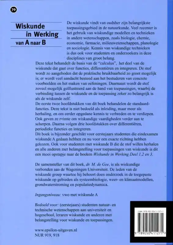 WISKUNDE IN WERKING