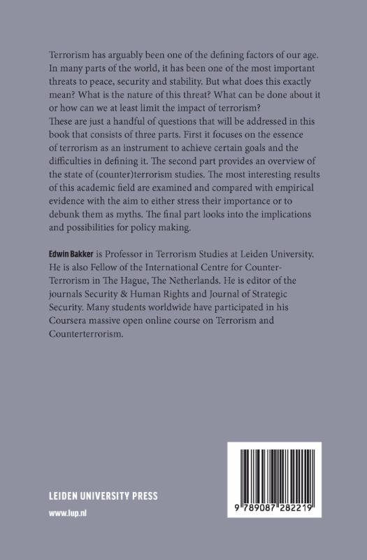 TERRORISM AND COUNTERTERRORISMSTUDIES