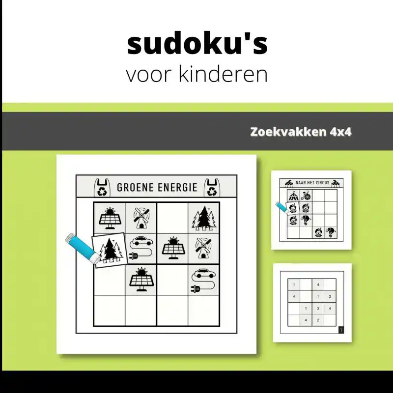 EDUCATIEVE SUDOKU'S VOOR KINDEREN