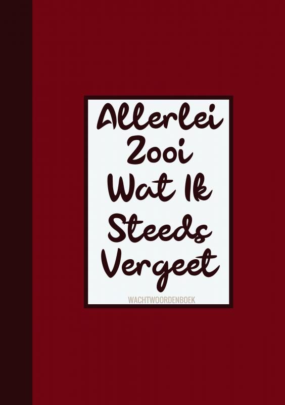 BOEK CADEAU MAN / BOEKCADEAU COLLEGA - WACHTWOORDENBOEKJE -