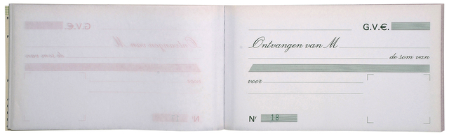 KASBOEK EXA MANIFOLD ONTVANGSTBEWIJS